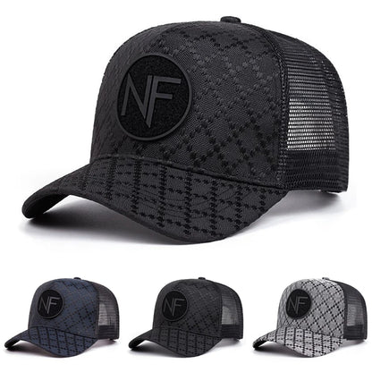New Fashionable Breathable Mesh Hat NF Plaid Embroidered Baseball Hat