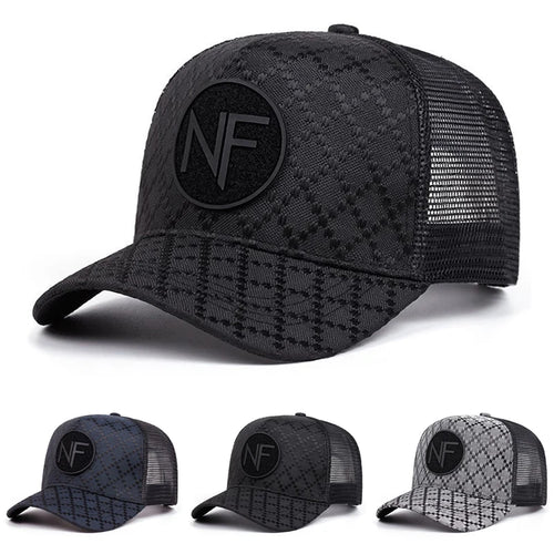 New Fashionable Breathable Mesh Hat NF Plaid Embroidered Baseball Hat