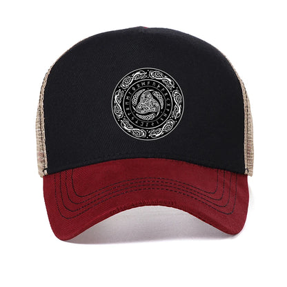 Vikings Ragnar Lothbrok Skullies Baseball Cap Triple Horn Of Odin Men