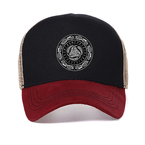 Vikings Ragnar Lothbrok Skullies Baseball Cap Triple Horn Of Odin Men
