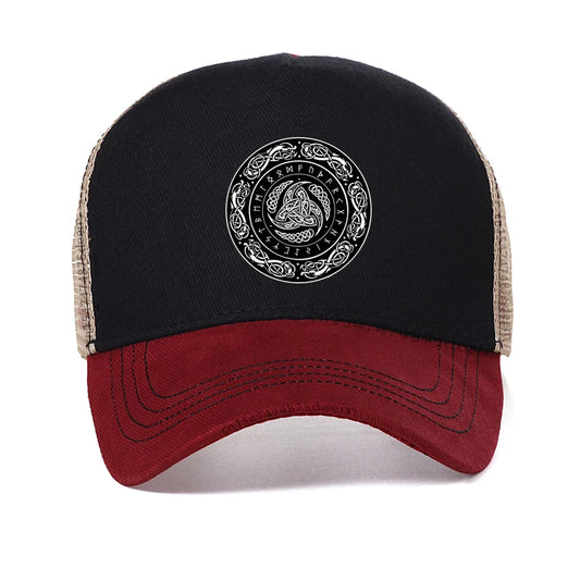 Vikings Ragnar Lothbrok Skullies Baseball Cap Triple Horn Of Odin Men