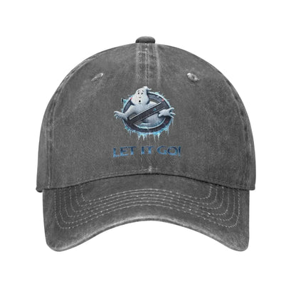 Ghostbuster Empire Print Hats Casual Distressed Denim Baseball Cap