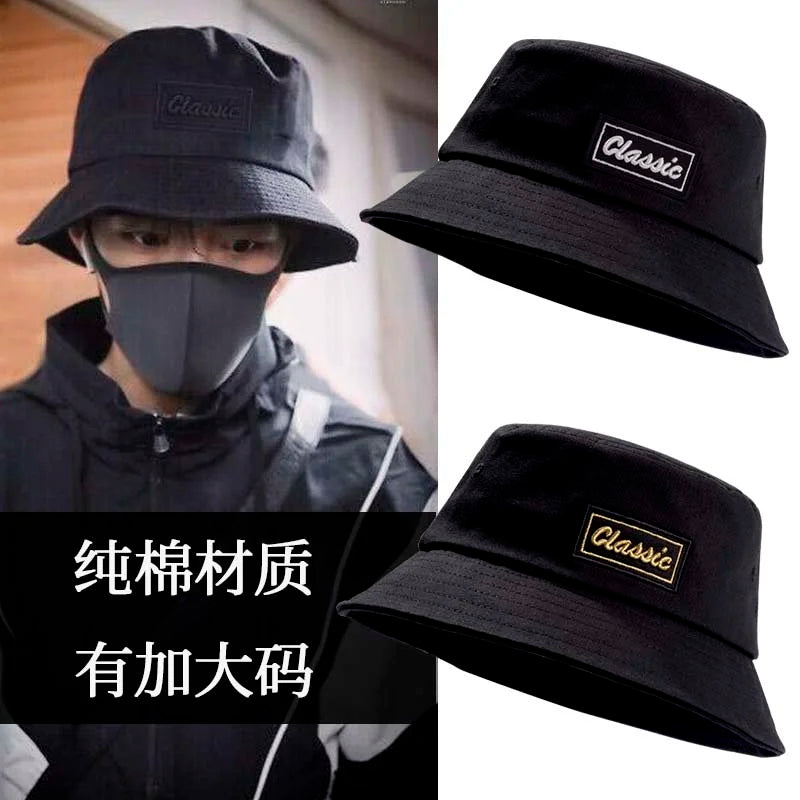 Men Women Big Head Bucket Hats Beach Oversize Sun Cap