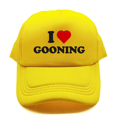 Funny I Love Gooning Baseball Caps Cool Summer Men Mesh Net Hat