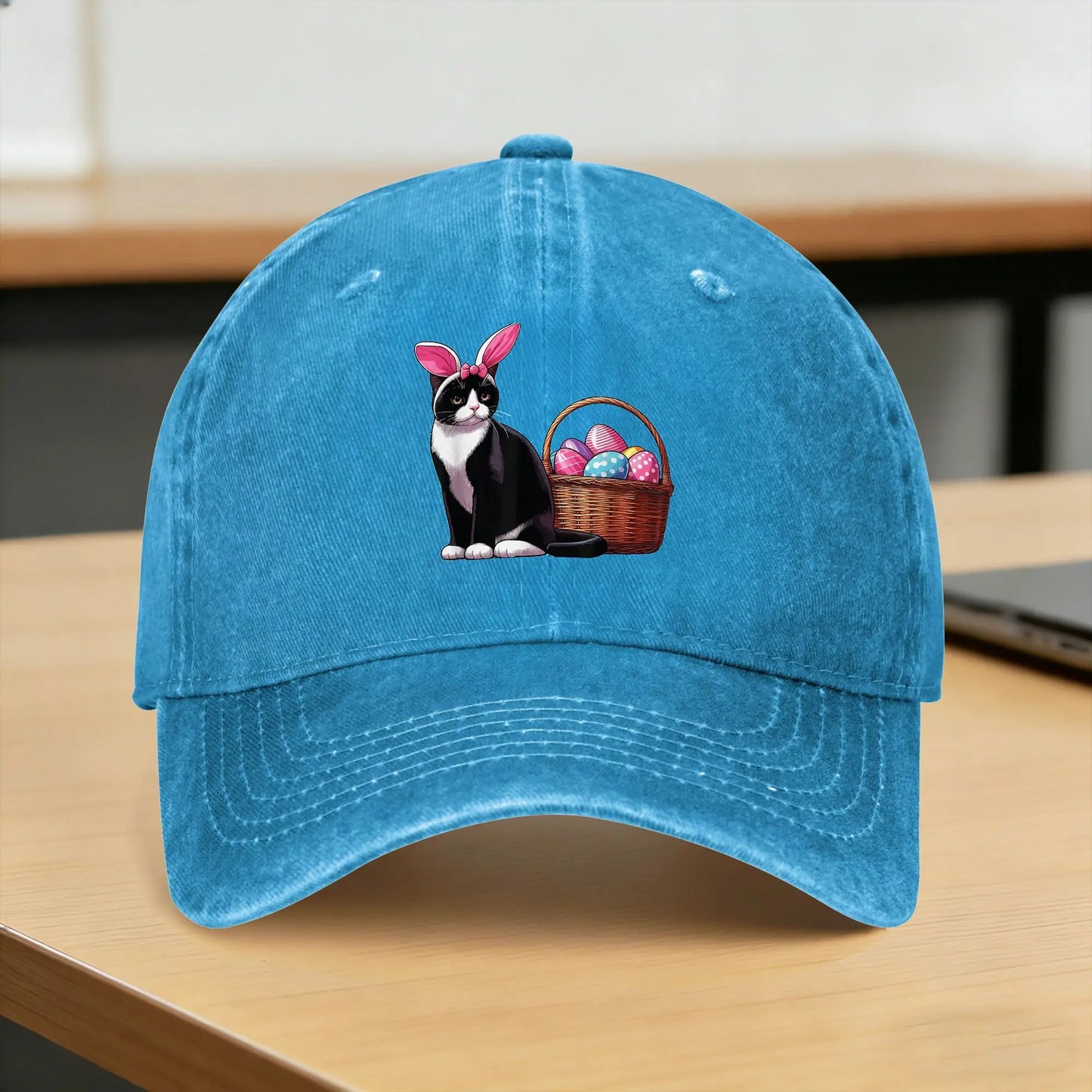 Funny Easter Cats Ears Bunny Eggs Casual Baseball Cap