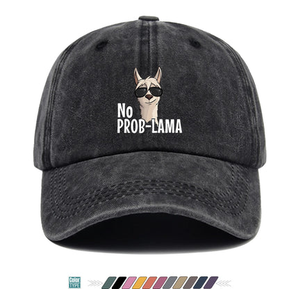 No Prob-Lama Print Trucker Baseball Cap