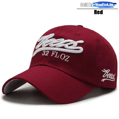 Letters 3D Embroidery Cotton Adjustable Baseball Cap