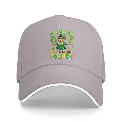 Six Seven Bruh St Patricks Day Leprechaun Meme 6 7 Casual Baseball Cap