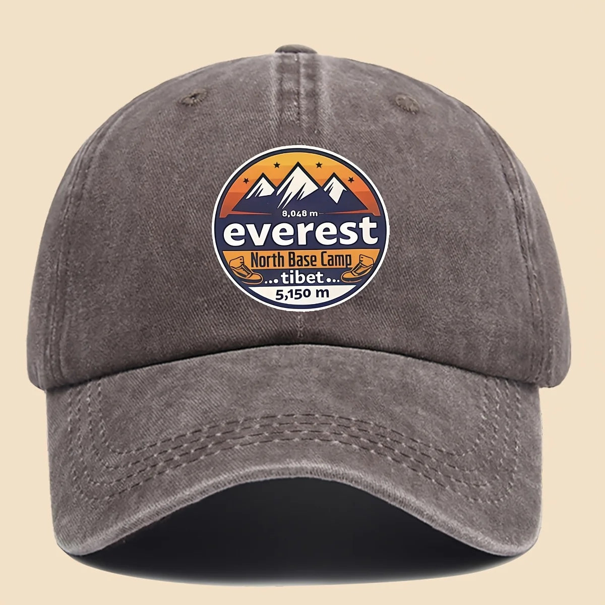 Baseball Cap Featuring "Everest North Base Camp 5, 150 Meters"