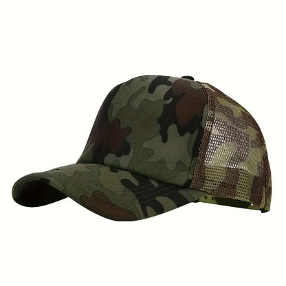 Camouflage Breathable Mesh Truck Driver Baseball Hat