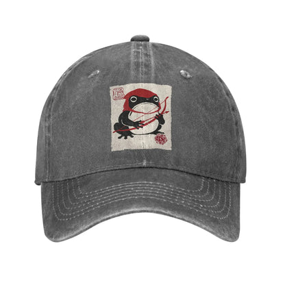NAT 1 DND Board Games Ranger Japanese Grumpy Frog Casual Baseball Cap