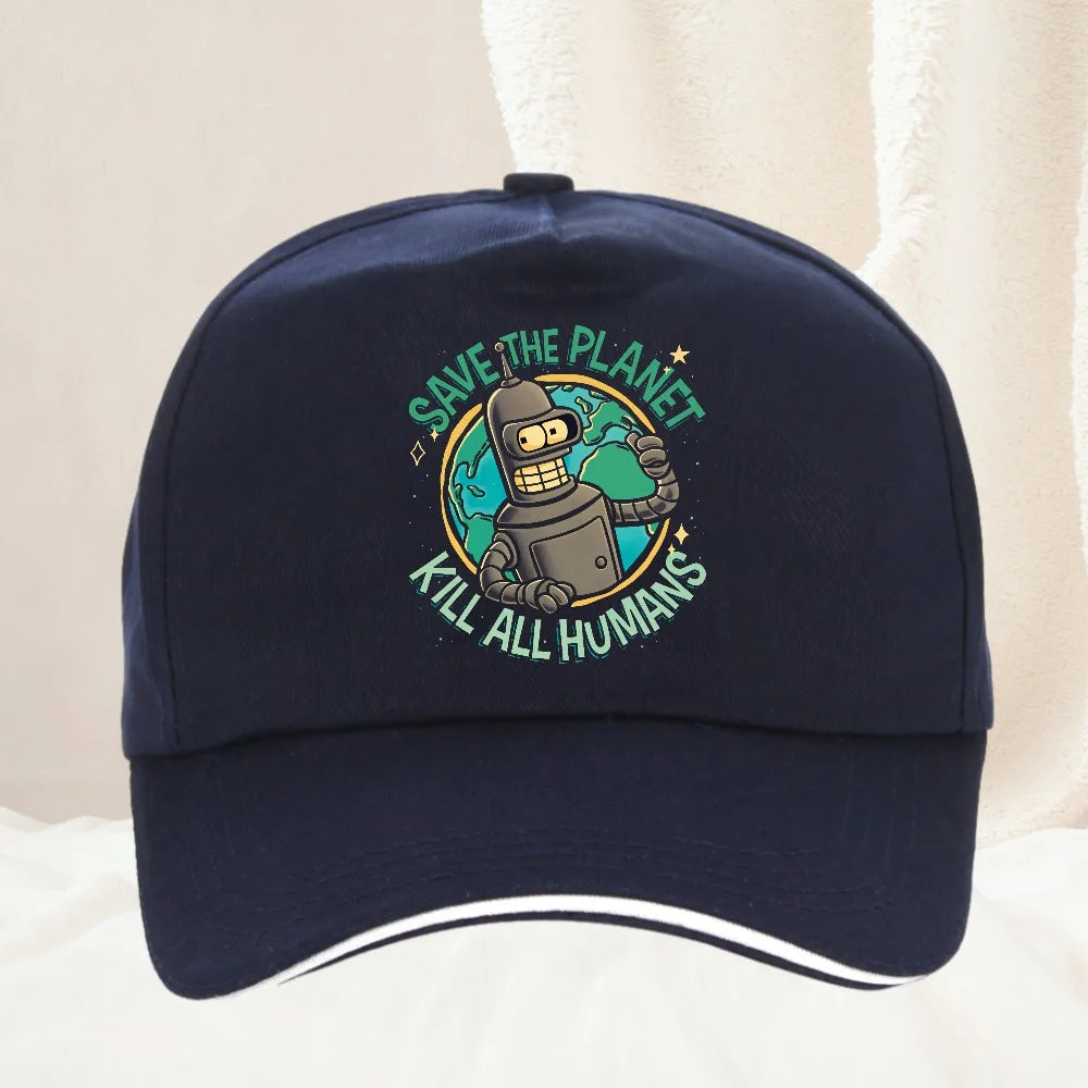Bendered Save the Planet Kill All Humans Baseball Cap