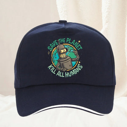 Bendered Save the Planet Kill All Humans Baseball Cap