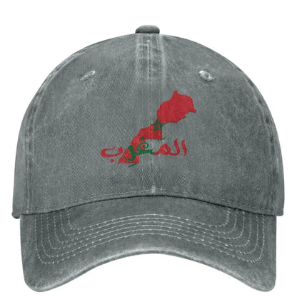 Morocco Map And Flag Casual Baseball Cap