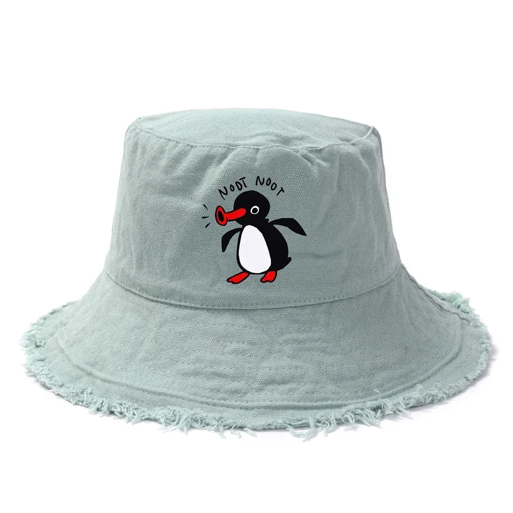 Summer Penguin Bucket Hat Reversible Bob