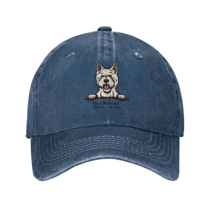 Classic Unisex Cotton Peeking Dog West Highland White Terrier Baseball Cap Adult Westie
