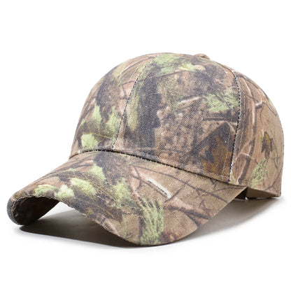 Baseball Cap with Leaf Jungle Camouflage Pattern