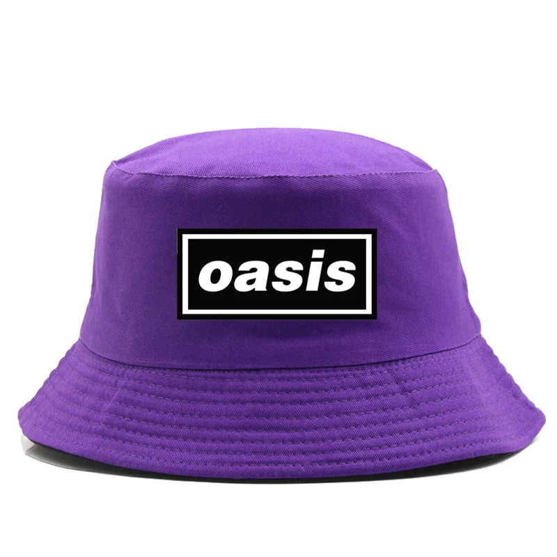 Unisex Oasis Prints Bucket Hats American Heavy Summer Headwear Foldable Outdoor