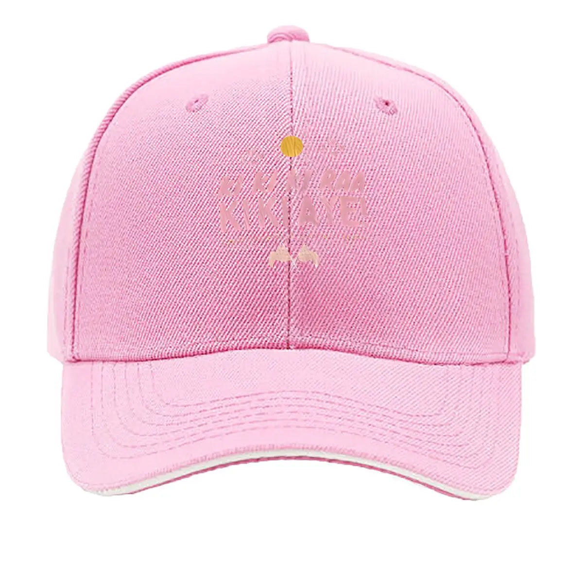 Ki Ki Ki Raa Kiki Aye Pink Text Sandwich Baseball Cap