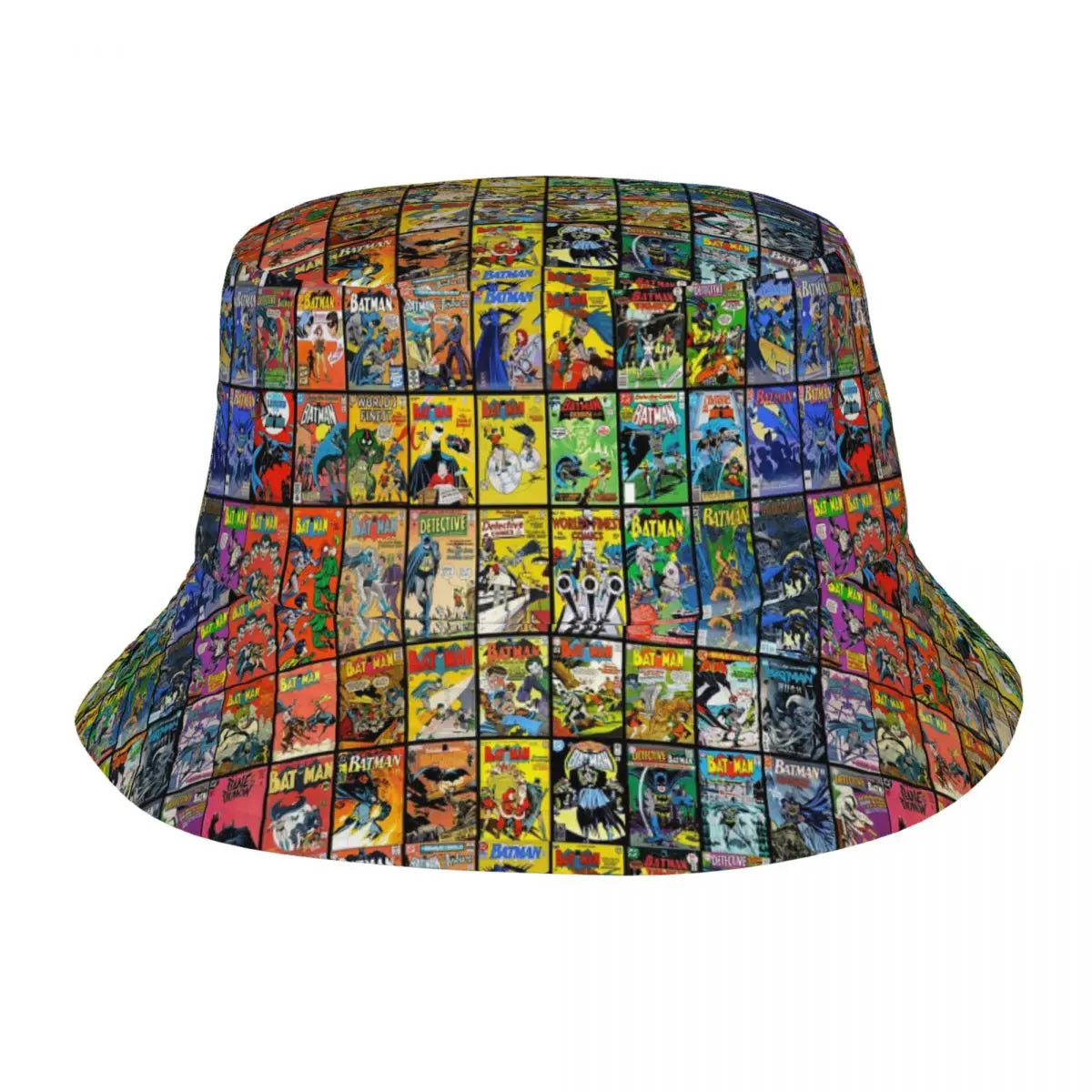 Vintage Superhero Comic Book Collection Pattern Bucket Hat