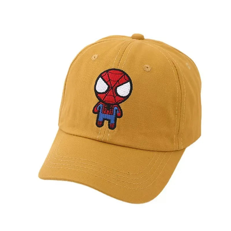 Marvel Summer Pure Cotton Vintage Children's Spider-Man Cartoon Embroidery Baseball Cap