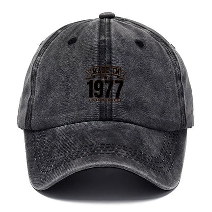 Vintage Washed Cotton Baseball Cap For Men Women Retro 1977