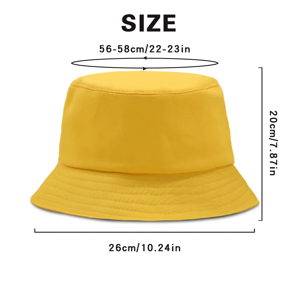 Little Black Cat And Knife Funny Letter Men Panama Hat Unisex Fashion Bucket Hats For Man Women