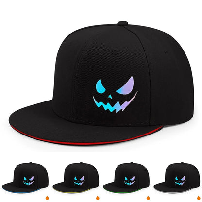 Unisex Personality Ghost Expression Hip-hop Hats Snapback Caps Sunscreen Hat