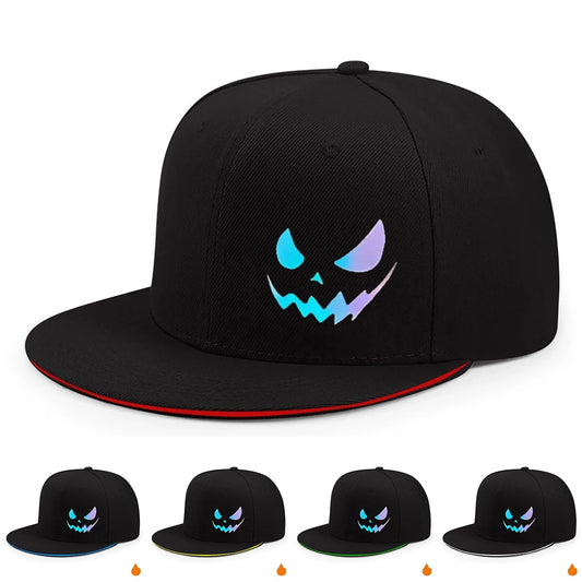 Unisex Personality Ghost Expression Hip-hop Hats Snapback Caps Sunscreen Hat