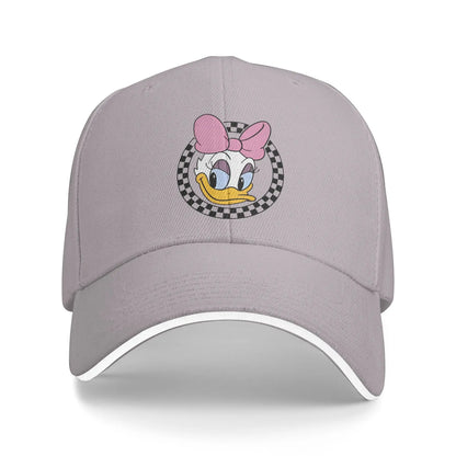 Goofy Checkered Baseball Cap Fashion Cartoon Mickey Mouse Sandwich Hats