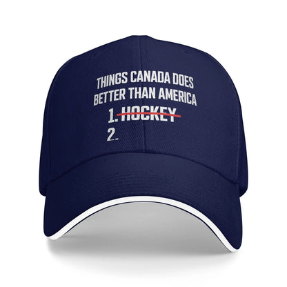 Summer Casual Baseball Cap Canada Does Hockey Better Funny Running Hippie Hip Hop Hats