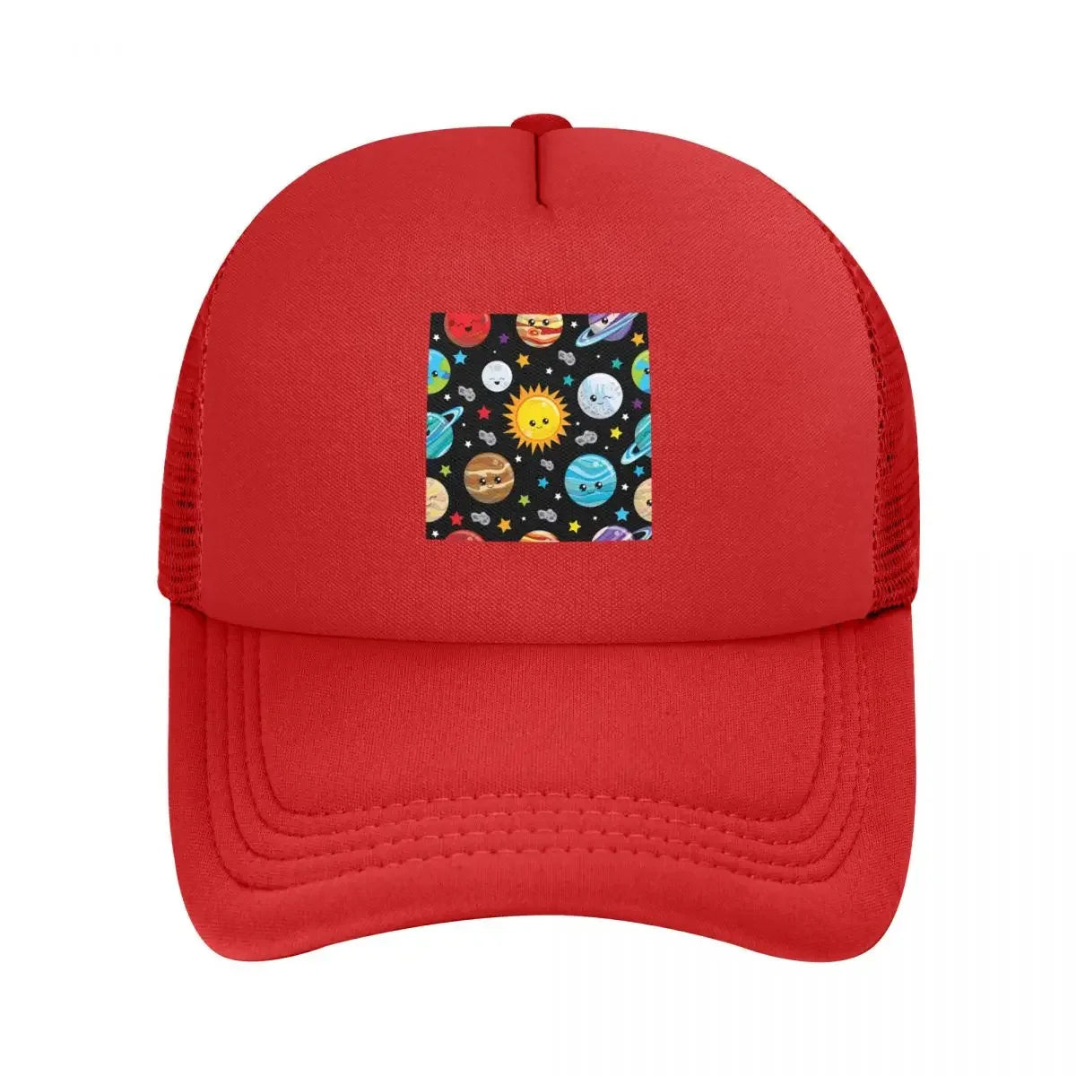 Kawaii Planets Cute Solar System Mesh Baseball Caps