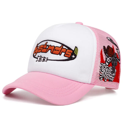 Fashion New Three Star Skeleton Shooter Street Skateboarding Hat