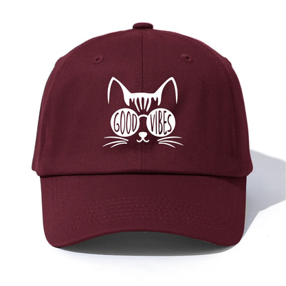 GOOD VIBES Print  Baseball Cap For Adults