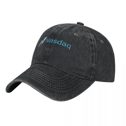 Nasdaq Logo Knitted Texture Demin Baseball Hat