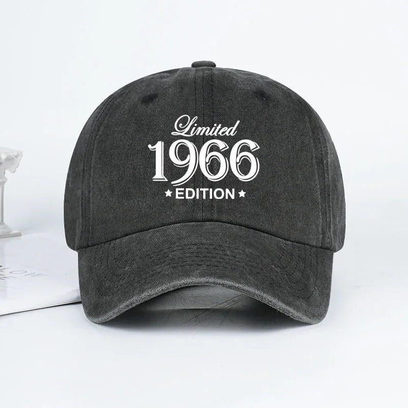 "Limited 1966 Edition" Print Washed Baseball Cap