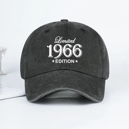 "Limited 1966 Edition" Print Washed Baseball Cap