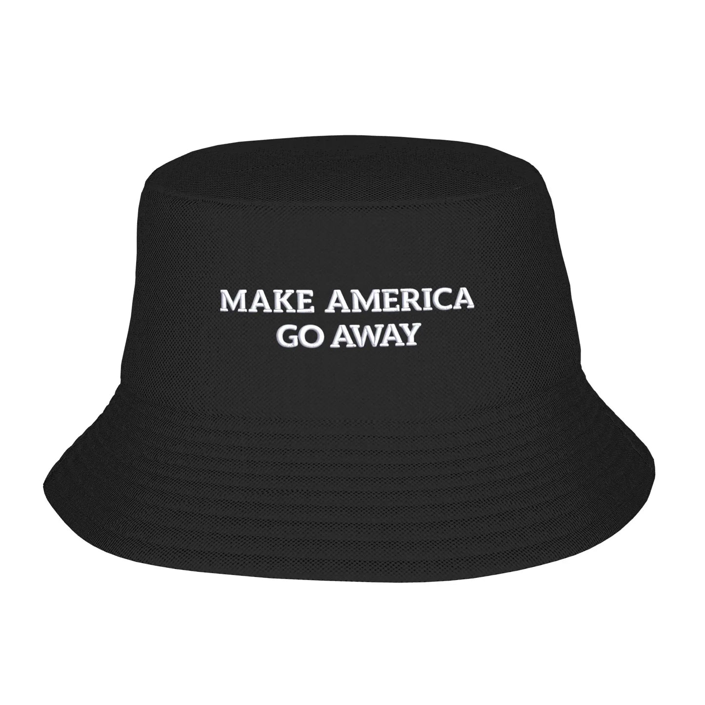 Girls Kawaii Bucket Hat Make America Go Away MAGA