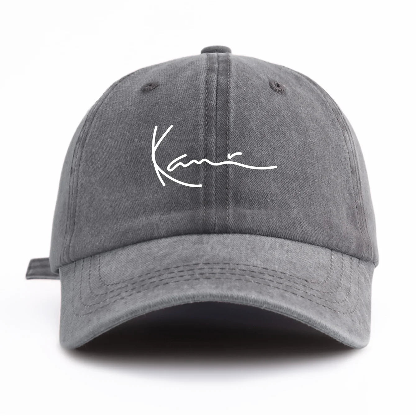 K Print Washed Baseball Cap For Adults
