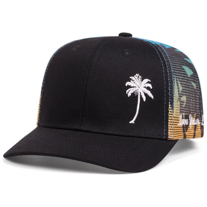 Unisex Coconut Tree Embroidery Baseball Caps