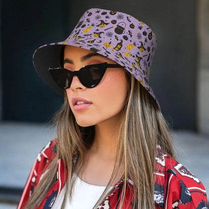 Bucket Hat For Halloween Cool Novelty Hats For Women Men Witch Hat Pumpkin Soup