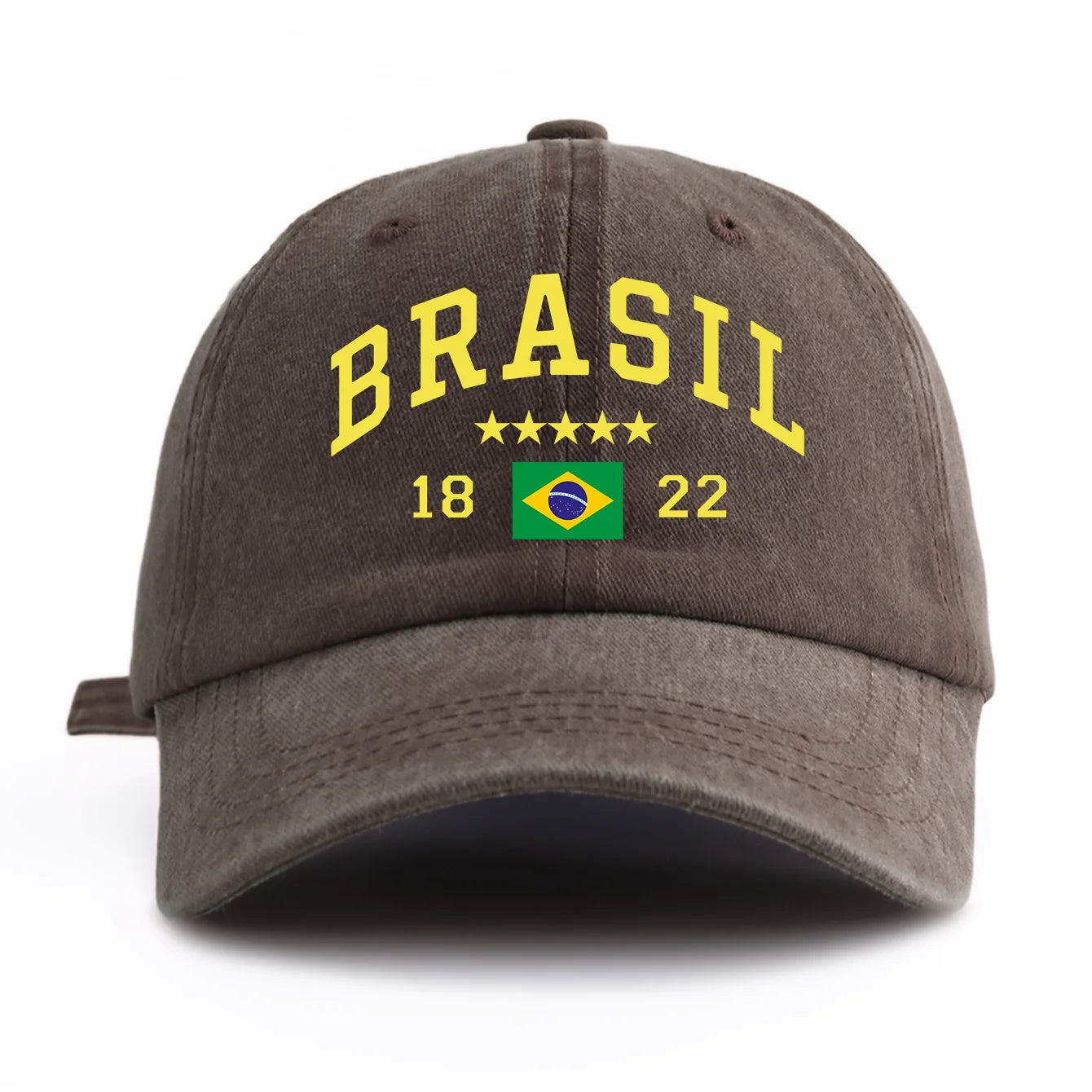 BRASIL Print Washed Baseball Cap For Adults