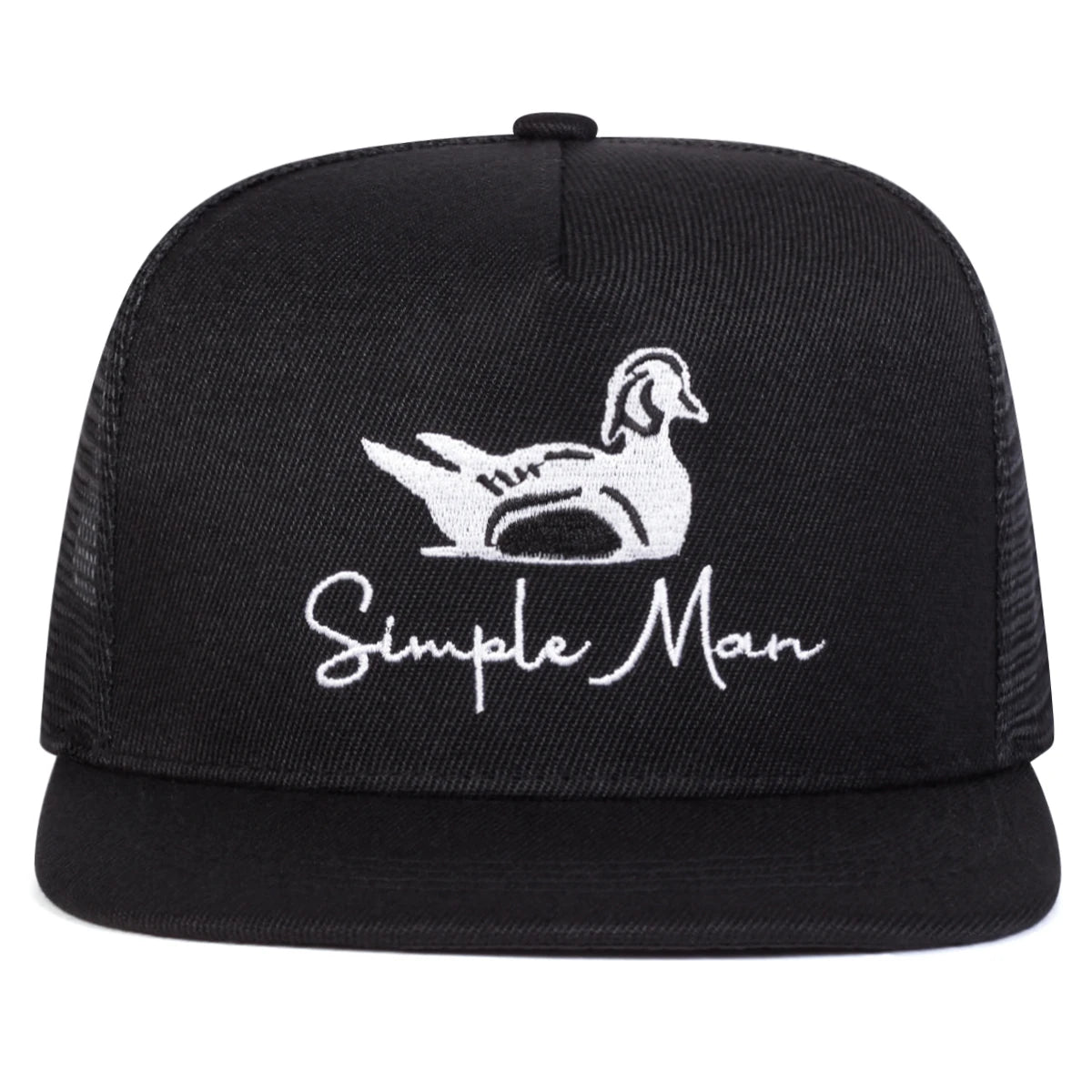 Unisex Simple Man Duck Embroidery Hip-hop Net Hats Baseball Caps Sunscreen Hat Snapback Caps