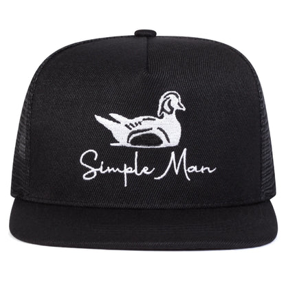 Unisex Simple Man Duck Embroidery Hip-hop Net Hats Baseball Caps Sunscreen Hat Snapback Caps