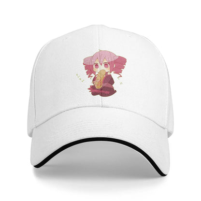 Chibi Kasane Teto Eating Bread Baseball Cap
