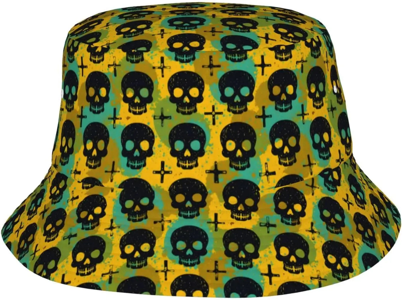 Pumpkin Hat Skull Bucket Hat