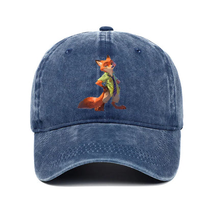 Disney Zootopia Cartoon Anime Retro Print Baseball Cap Judy Nick Sun Hat