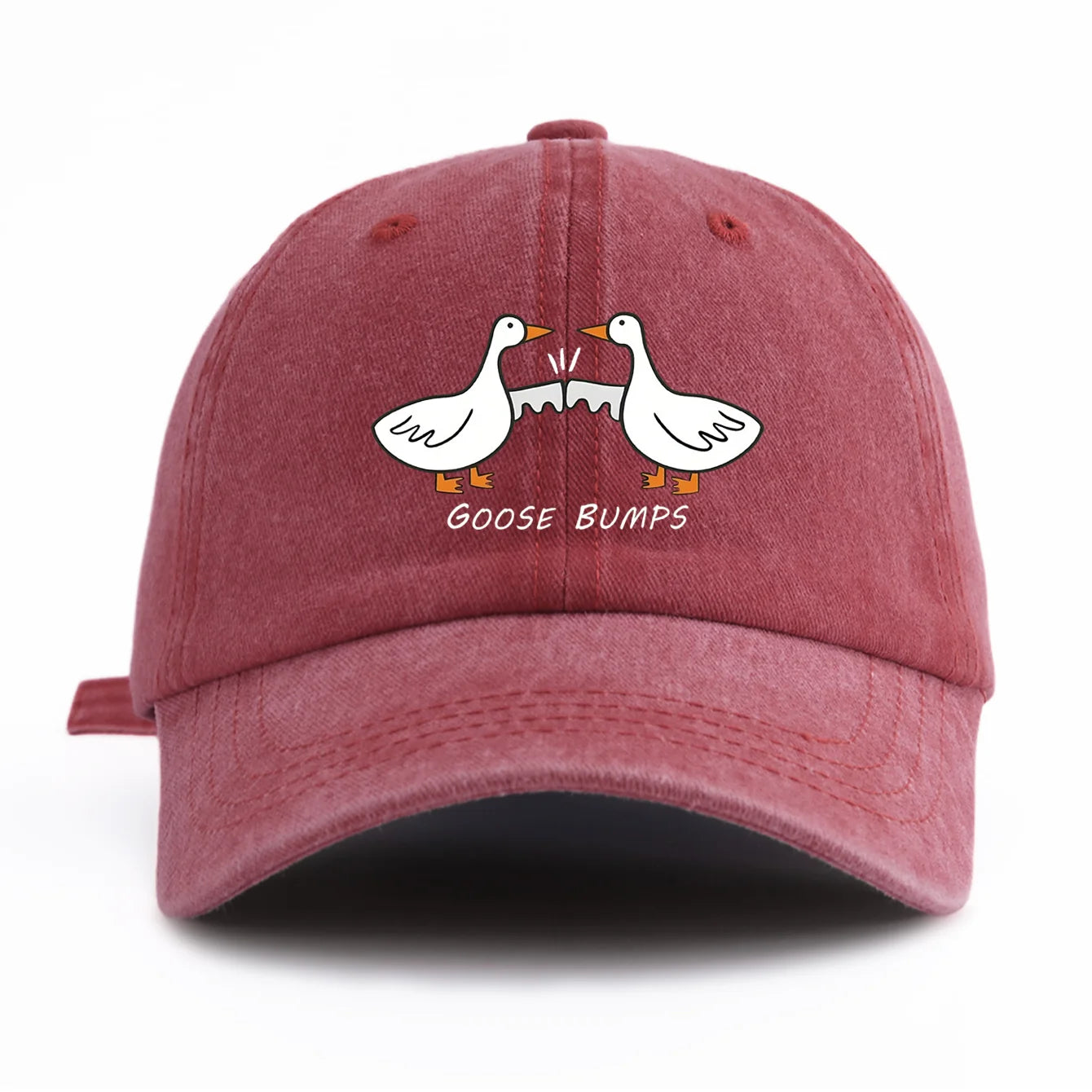 GOOSE BUMP Print Washed Baseball Cap For Adults