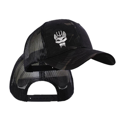 Unisex Forked Wolf Embroidery Snapback Camouflage Baseball Caps