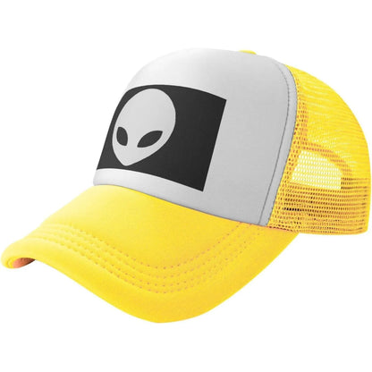 Alien Head Graphic Trucker Hat Unisex Mesh Baseball Cap
